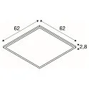 SLV Loftlampe PANEL C 625 DALI DALI styrbar, CCT Switch, UGR < 19 IP54 / IP20, dæmpbar