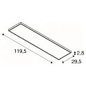 SLV Loftlampe PANEL C 1200/300 ON-OFF CCT Switch, UGR < 19, omskiftelig IP54 / IP20, 34W 4550lm 3000 / 4000K CRI 80-89