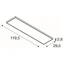 Loftlampe PANEL C 1200/300 ON-OFF CCT Switch, UGR < 19, omskiftelig IP54 / IP20, hvid, lakeret 