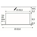 SLV Downlight DOWNLIGHT C 200 DALI stiv, DALI styrbar, kablet gennem IP54, hvid dæmpbar