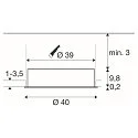 SLV Indbygnings loftlampe MEDO® 40 FRAME stiv, til VDU-arbejdsstation, med ramme, CCT Switch, omskiftelig IP20, hvid 
