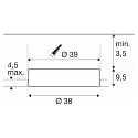 SLV Indbygnings loftlampe MEDO® 40 FRAMELESS stiv, til VDU-arbejdsstation, CCT Switch, skylle, omskiftelig IP20, hvid 