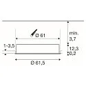 SLV Indbygnings loftlampe MEDO® 60 FRAME stiv, til VDU-arbejdsstation, med ramme, CCT Switch, omskiftelig IP20, hvid 