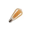 Lyskilde Edison pæreformet ST64 FILAMENT CURLY GOLD omskiftelig ST64 klar E27 4W 300lm 2000K 325° CRI >80 