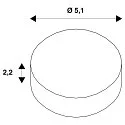 SLV LED driver 350MA round, current constant, adjustable