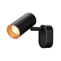 SLV wall and ceiling luminaire NOBLO® SINGLE PHASE DTW 1 flame, round, Dim-To-Warm IP20, black dimmable
