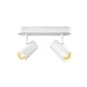 Væg- og Loftlampe NOBLO® DOUBLE PHASE 2-flammer, rund IP20, hvid dæmpbar