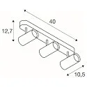 SLV Væg- og Loftlampe NOBLO® TRIPLE PHASE 3-flammer, rund IP20, hvid dæmpbar