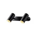 SLV wall and ceiling luminaire NOBLO® DOUBLE PHASE 2 flames, round IP20, black dimmable