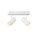 SLV Væg- og Loftlampe NOBLO® DOUBLE PHASE 2-flammer, rund IP20, hvid dæmpbar