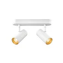 SLV Væg- og Loftlampe NOBLO® DOUBLE PHASE 2-flammer, rund IP20, hvid dæmpbar