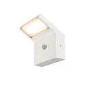 SLV Udendørs wall luminaire ORDI II firkantet, med sensor IP54, hvid, lakeret 