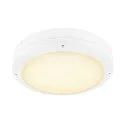 SLV wall and ceiling luminaire OUTDOOR BULKHEAD V 360 CCT Switch, impact resistant, switchable IP65, white, lacquered 