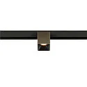 SLV Skinne spot FIXT-IT! rund, overflademonteret version, egnet til VDU-arbejdsstationer IP20, bronze, sort, lakeret dæmpbar