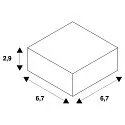 SLV dekorativt element FIXT-IT! firkantet, sort