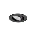 SLV Indbygnings loftlampe NEW TRIA® 45 rund, egnet til VDU-arbejdsstationer IP20, sort, lakeret 