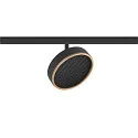 SLV Skinne spot GRIP! FLAT rund IP20, guld, sort, lakeret dæmpbar