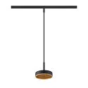 SLV pendant luminaire GRIP! FLAT IP20, gold, black dimmable