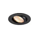 Indbygnings loftlampe NEW TRIA® 68 AIRTIGHT egnet til VDU-arbejdsstationer IP23, sort, lakeret dæmpbar