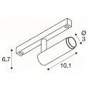 SLV Skinne spot GRIP! S egnet til VDU-arbejdsstationer IP20, guld, sort, lakeret dæmpbar