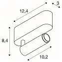 SLV Loftlampe GRIP!S SINGLE egnet til VDU-arbejdsstationer IP20, bronze, sort, lakeret dæmpbar