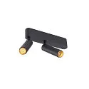 Loftlampe GRIP!S DOUBLE egnet til VDU-arbejdsstationer IP20, guld, sort, lakeret dæmpbar