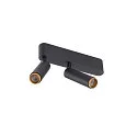 SLV Loftlampe GRIP!S DOUBLE egnet til VDU-arbejdsstationer IP20, guld, sort, lakeret dæmpbar