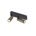 SLV Loftlampe GRIP!S DOUBLE egnet til VDU-arbejdsstationer IP20, bronze, sort, lakeret dæmpbar