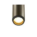 SLV Loftlampe GRIP!S DOUBLE egnet til VDU-arbejdsstationer IP20, bronze, sort, lakeret dæmpbar
