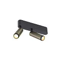 SLV Loftlampe GRIP!S DOUBLE egnet til VDU-arbejdsstationer IP20, bronze, sort, lakeret dæmpbar