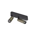 SLV Loftlampe GRIP!S DOUBLE egnet til VDU-arbejdsstationer IP20, bronze, sort, lakeret dæmpbar