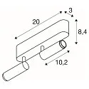 SLV Loftlampe GRIP!S DOUBLE egnet til VDU-arbejdsstationer IP20, guld, sort, lakeret dæmpbar