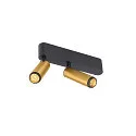 Loftlampe GRIP!S DOUBLE egnet til VDU-arbejdsstationer IP20, guld, sort, lakeret dæmpbar
