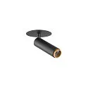 SLV Indbygnings loftlampe GRIP!S cylindrisk, egnet til VDU-arbejdsstationer IP20, guld, sort, lakeret dæmpbar