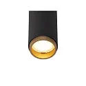 SLV Indbygnings loftlampe GRIP!S cylindrisk, egnet til VDU-arbejdsstationer IP20, guld, sort, lakeret dæmpbar