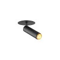 SLV Indbygnings loftlampe GRIP!S cylindrisk, egnet til VDU-arbejdsstationer IP20, guld, sort, lakeret dæmpbar