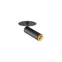 SLV Indbygnings loftlampe GRIP!S cylindrisk, egnet til VDU-arbejdsstationer IP20, guld, sort, lakeret dæmpbar