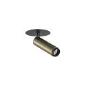 SLV Indbygnings loftlampe GRIP!S cylindrisk, egnet til VDU-arbejdsstationer IP20, bronze, sort, lakeret dæmpbar