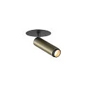 SLV Indbygnings loftlampe GRIP!S cylindrisk, egnet til VDU-arbejdsstationer IP20, bronze, sort, lakeret dæmpbar