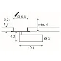 SLV Indbygnings loftlampe GRIP!S cylindrisk, egnet til VDU-arbejdsstationer IP20, bronze, sort, lakeret dæmpbar