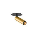 Indbygnings loftlampe GRIP!S cylindrisk, egnet til VDU-arbejdsstationer IP20, guld, sort, lakeret dæmpbar