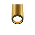 SLV Indbygnings loftlampe GRIP!S cylindrisk, egnet til VDU-arbejdsstationer IP20, guld, sort, lakeret dæmpbar