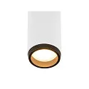 SLV Loftlampe GRIP!M DOUBLE IP20, sort, hvid, lakeret dæmpbar