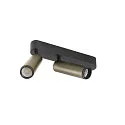 SLV Loftlampe GRIP!M DOUBLE IP20, bronze, sort, lakeret dæmpbar