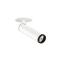 SLV Indbygnings loftlampe GRIP!M cylindrisk IP20, sort, hvid, lakeret dæmpbar