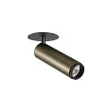 SLV Indbygnings loftlampe GRIP!M cylindrisk IP20, bronze, sort, lakeret dæmpbar