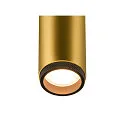 SLV Indbygnings loftlampe GRIP!M cylindrisk IP20, guld, sort, lakeret dæmpbar