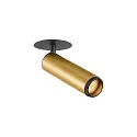 Indbygnings loftlampe GRIP!M cylindrisk IP20, guld, sort, lakeret dæmpbar
