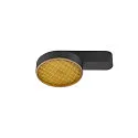 Loftlampe GRIP! FLAT IP20, guld, sort, lakeret dæmpbar