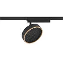 SLV 1-faset spot GRIP! FLAT CCT Switch, kardanisk drejning IP20, guld, sort dæmpbar